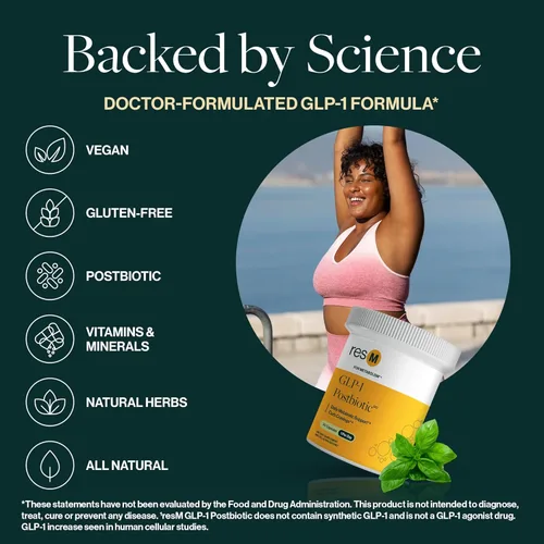 Miniatura 5 de resM GLP-1 Postbiotic - Suplemento activo GLP 1 para mujeres y hombres, activador y apoyador de GLP1, vitaminas veganas para la salud intestinal