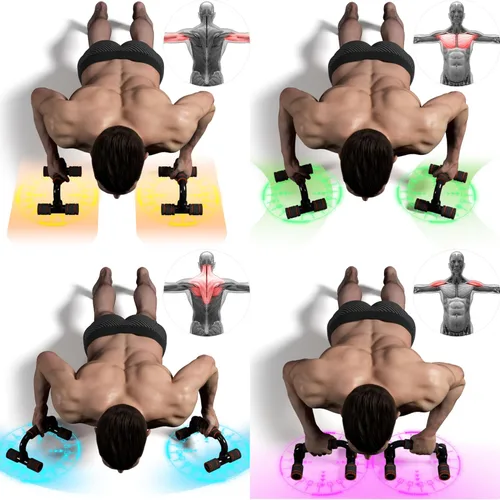 Miniatura 2 de READAEER Barras de Flexiones para Gimnasio, Equipo de Ejercicio, Fitness, 1 Par de Mangos de Flexiones con Agarre de Espuma Acolchada y Estructura