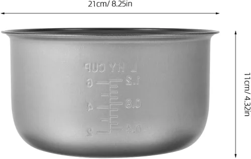 Miniatura 2 de SHOWERORO Tapa interior de panal de abeja de 8.26 pulgadas, olla de repuesto para olla de arrocera antiadherente, revestimiento para olla de arroz