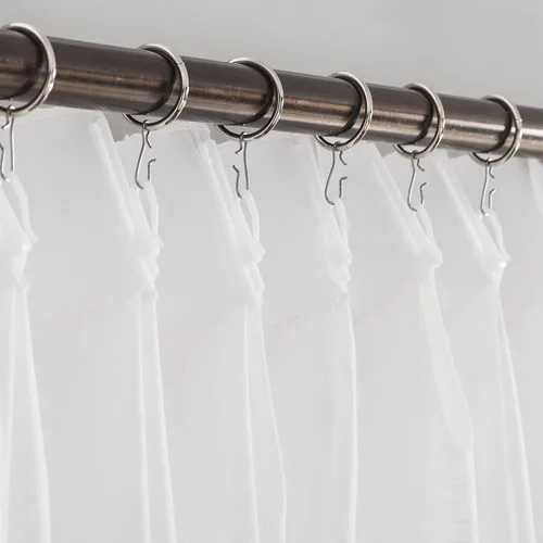 Miniatura 4 de Cortinas traslúcidas blancas de 96 pulgadas de largo, paneles de cortinas plisadas dobles para ventana, 52 pulgadas de ancho x 96 pulgadas de largo