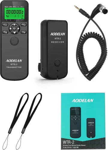 Miniatura 8 de AODELAN Mando a distancia inalámbrico para cámaras Nikon, temporizador remoto cable de liberación del obturador para Z9 D5 D6 D800 D810 D850
