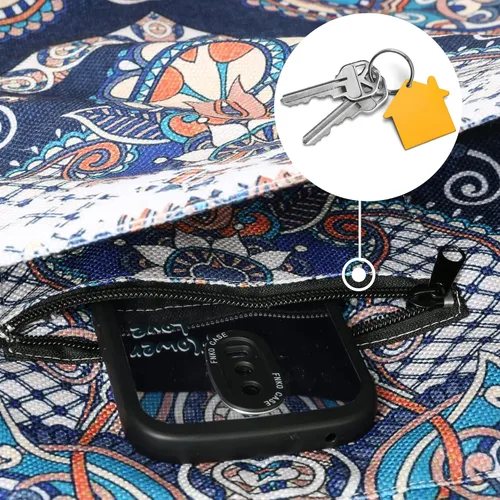 Miniatura 3 de Bolsa de esterilla de yoga impresa a la moda con bolsillo lateral grande y bolsillo con cremallera, bolsa larga de yoga que se adapta a la mayoría