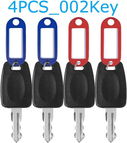 Miniatura 2 de 4 llaves de equipaje 007 002 para cerraduras de equipaje candado de maleta (4PCS_002Key)