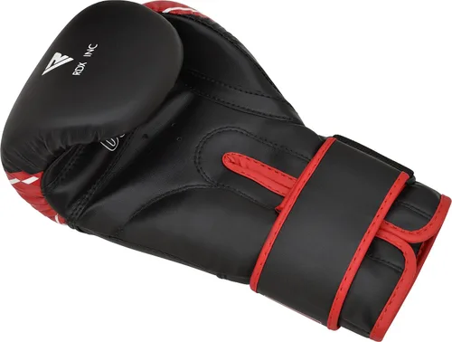 Miniatura 7 de Guantes de boxeo para niños RDX, 4 oz y 6 oz, Junior, de cuero Maya, con palma ventilada, para entrenamiento, Muay Thai, sparring, kickboxing, Rojo