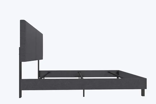 Miniatura 9 de DHP Janford - Cama tapizada con diseño elegante, Tela, Gris (Grey Linen)