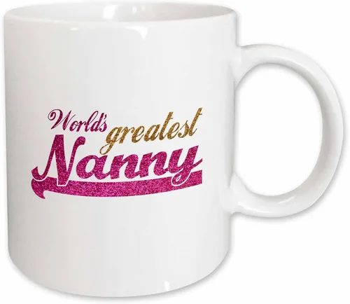 Miniatura 9 de 3dRose Worlds Greatest Nanny - Taza de 11 onzas, color negro
