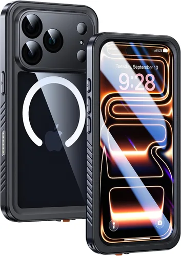 Miniatura 16 de Lanhiem Funda Magnética para iPhone 17 Pro de Privacidad, Funda Impermeable a Prueba de Polvo, [Protector de Pantalla Antiespía Integrado]