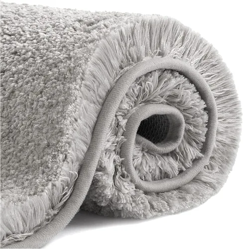 Miniatura 14 de VANZAVANZU Alfombras de Baño Antideslizantes Ultra Suaves Absorbentes de Microfibra Esponjosas Gruesas Alfombras de Baño Lavables a Máquina Gris