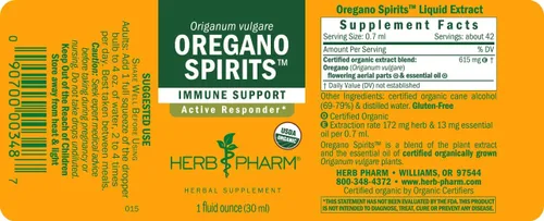 Miniatura 10 de Herb Pharm Extracto de orégano y mezcla de aceites esenciales para apoyo inmunológico, 1 onza