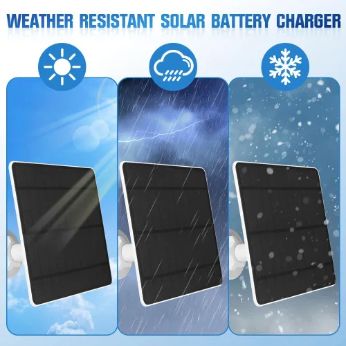 Miniatura 4 de Cargador de panel solar compatible con Arlo Pro 3/Pro 4/Pro 5S/Pro 3 Floodlight/Ultra/Ultra2, fuente de alimentación continua de panel solar de 5 W