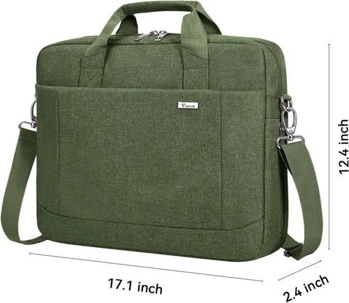 Miniatura 8 de Voova - Bolso para laptop de 15, 15.6, 16 pulgadas, funda para computadora con bandolera, maletín expandible impermeable para negocios para hombres