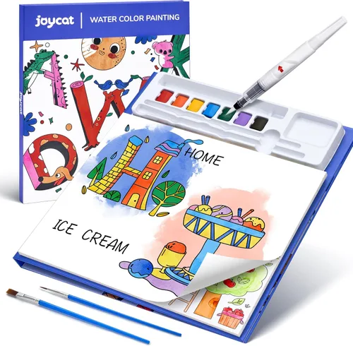 JoyCat Libros de pintura con agua para colorear para niños pequeños, juegos de pintura de acuarela para niños de 3 a 5 años, 4 a 8 años, actividades