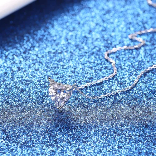 Miniatura 4 de Bo&Pao Collar de plata de ley 925 con circonita cúbica, 18 pulgadas, ajustable, Circonia cúbica