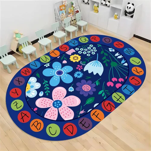 Miniatura 10 de Alfombras de área para niños, 3 x 4 pies, educativas y divertidas con alfabeto ABC, alfombra de aprendizaje temprano para actividades