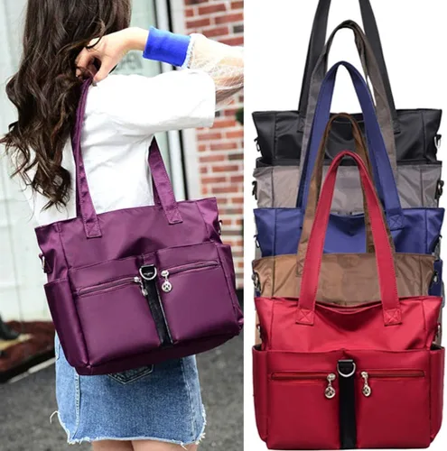 Miniatura 2 de Fabuxry Bolsos casuales para mujer, bolsos de hombro, bolso de nailon suave