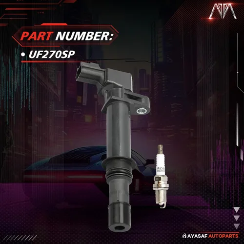 Miniatura 3 de Juego de 6 bobinas de encendido y bujías UF270 para Chrysler 2007 Aspen, para Dodge Dakota 2000-2008, Durango 2000-2007, Ram 1500 2002-2007