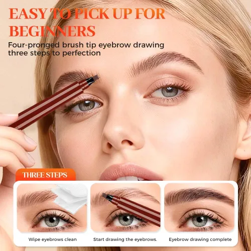 Miniatura 4 de Microblading Lápices de cejas para mujeres, 2026 Lápiz de cejas impermeable mejorado 3D de microblading, lápiz de cejas de punta fina para Negro