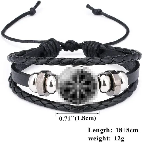 Miniatura 6 de Trinity - Pulsera trenzada con nudo celta y cuerdas hecha a mano triquetra estilo vikingo estilo étnico ajustable unisex