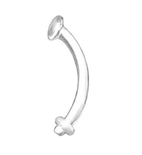 Retenedor de cejas transparente de 16G 3/8 pulgadas con anillo tórico. Se vende como 2