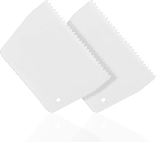 DLUGOPIS Esparcidor adhesivo esparcidor de pegamento con muescas - Paleta de plástico de 3/16 pulgadas diente para pisos de madera dura y epoxi (2)