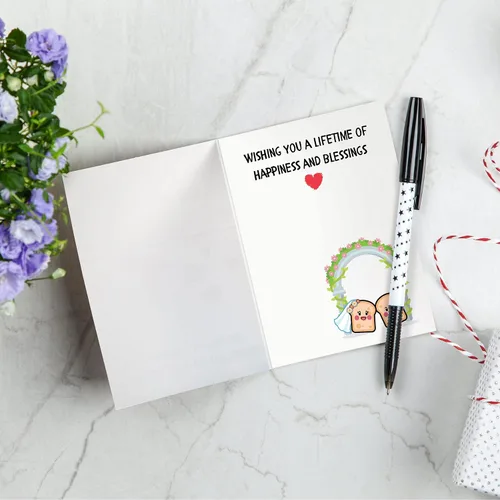 Miniatura 3 de GIFTING GIGGLES Divertida tarjeta de boda para pareja Recién casados Tarjeta de matrimonio para pareja Regalo de felicitación del día