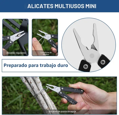 Miniatura 4 de NexTool Mini multiherramienta - Llavero 9 en 1 multiherramienta con alicates de punta de aguja, tijeras, extractor SIM y destornilladores