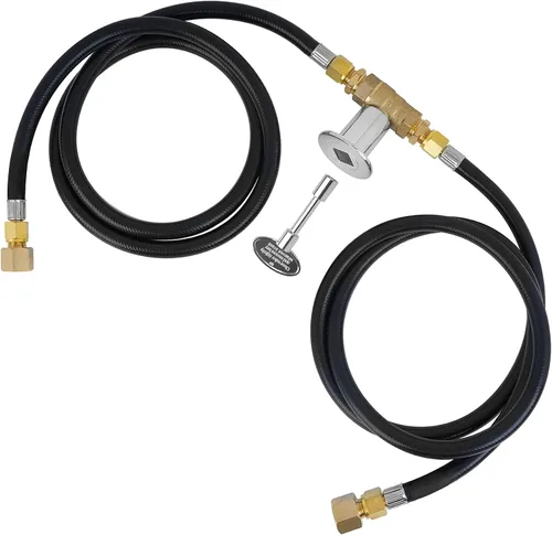 Skyflame Manguera de conexión de gas natural, kit completo de instalación para fogatas NG, desde quemador hasta gas natural, incluye juego de llaves