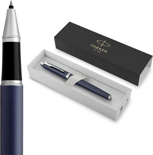Miniatura 11 de Bolígrafo PARKER IM de bola, punta fina, color negro mate con borde negro, repuesto de tinta negra, caja de regalo – Ideal para escritura fluida