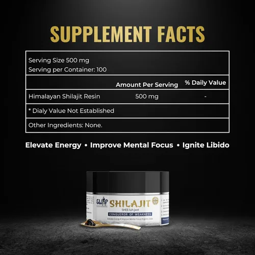 GWAP Resina Shilajit para hombres, 85% ácido fúlvico, shilajit puro del Himalaya para energía, resistencia y apoyo de bienestar con máxima potencia