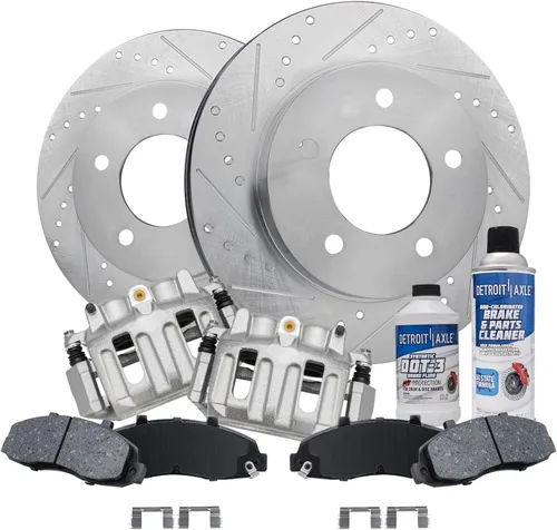 Miniatura 41 de Detroit Axle - Rotores de freno para Ford Mustang 2015, 2016, 2017, 2018, 2019, 2020, 2021, 2022, 2023, repuesto de rotores de freno de disco