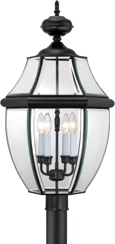 Miniatura 10 de Quoizel Newbury - Farol de poste para exteriores, poste de lámpara de campo francés de peltre de 23 pulgadas, 3 luces, poste exterior para patio