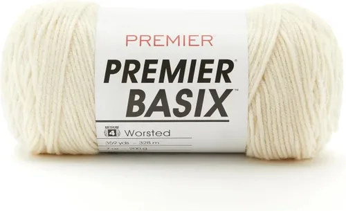 Miniatura 39 de Premier Yarns Basix, hilo de estambre sólido, hecho de acrílico, hilo ideal para ganchillo y tejer, Pecan, 359 yardas 1115-35 Pecan