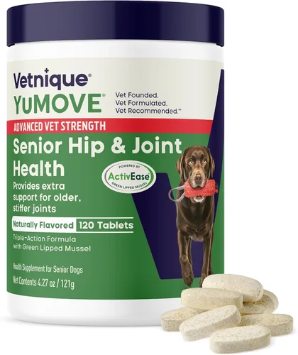 YuMOVE Suplemento para articulaciones para perros mayores, suplemento avanzado de fuerza veterinaria para cadera y articulaciones para perros,