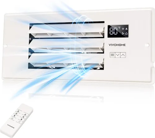 Miniatura 13 de VIVOHOME Ventilador elevador de registro de apertura de 4 x 10 pulgadas con rejilla ajustable de dirección del viento, termostato inteligente