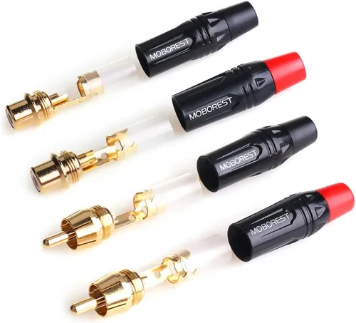 Miniatura 7 de Moborest - Adaptador de conectores RCA de audio/phono, chapado en oro