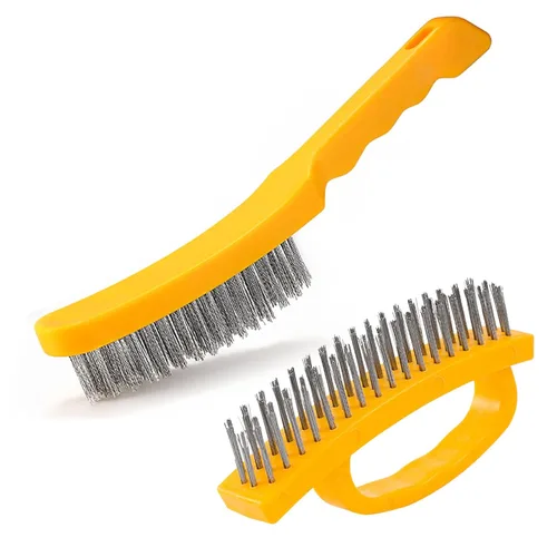 Miniatura 8 de Juego de cepillos de alambre para arañazos de acero inoxidable resistente, limpieza profunda para eliminación de pintura, soldadura, escoria y óxido