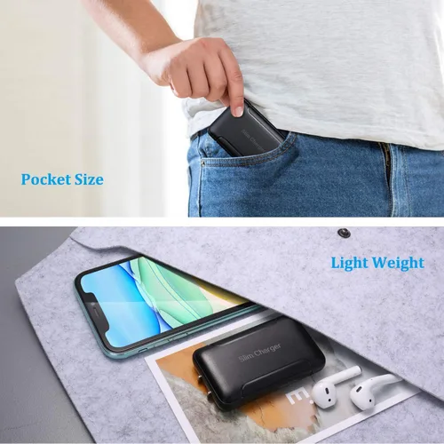 Miniatura 5 de Cargador de pared USB doble, [paquete de 2] cargador plano de pared USB delgado compatible con iPhone 16 15 14 Pro Max/13/12/11/Xr/Xs/X, Galaxy Negro