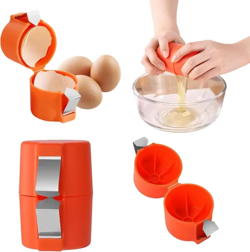 Miniatura 9 de Abridor de cáscaras de huevo, herramienta para huevos crudos, pelador de huevos para huevos duros, cortador separador de cáscara de huevo