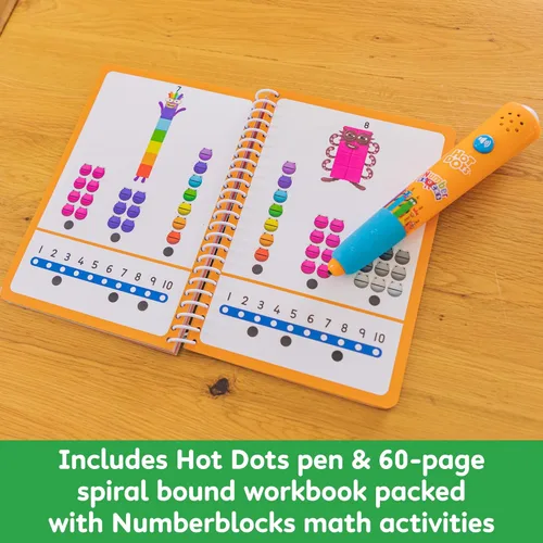 Miniatura 7 de Educational Insights Hot Dots Numberblocks - Libro de trabajo números del 1 al 10 con bolígrafo interactivo, más de 75 actividades, regalo