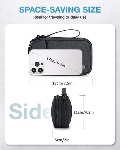 Miniatura 5 de BAGSMART Organizador de cables de viaje Organizador de cables de viaje Bolso Organizador electrónico Bolso Organizador de viaje, Esenciales de viaje