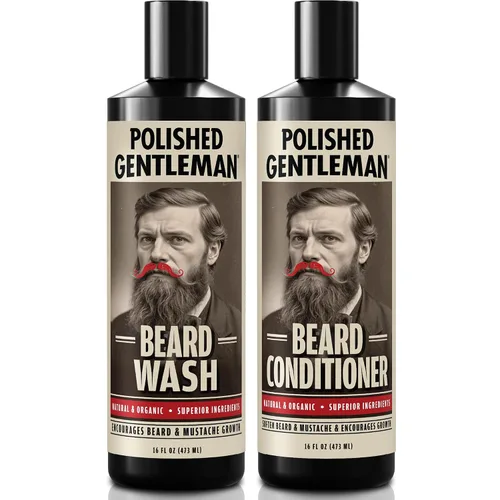 Miniatura 7 de Polished Gentleman - Juego de champú y acondicionador para barba, pg-sc, 2
