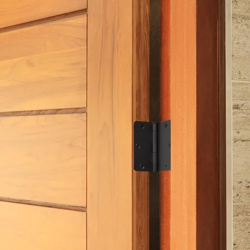 Miniatura 8 de Design House Paquete de 10 bisagras de puerta interior de 3.5 x 3.5 pulgadas con radio de 1/4 de pulgada, negro mate, construcción de acero