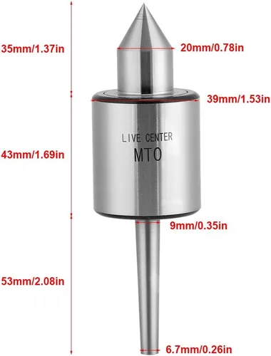 Miniatura 2 de Kadimendium mt0 centro en vivo para sears centro de torno mt0 MT0 centro de fresado en vivo giratorio de precisión Torno Torno accesorio de máquina