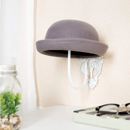 Miniatura 2 de MyGift Soporte de pared para sombrero, 2 unidades, soporte para sombreros, perchero para sombrero de vaquero para pared, gorra de béisbol, peluca