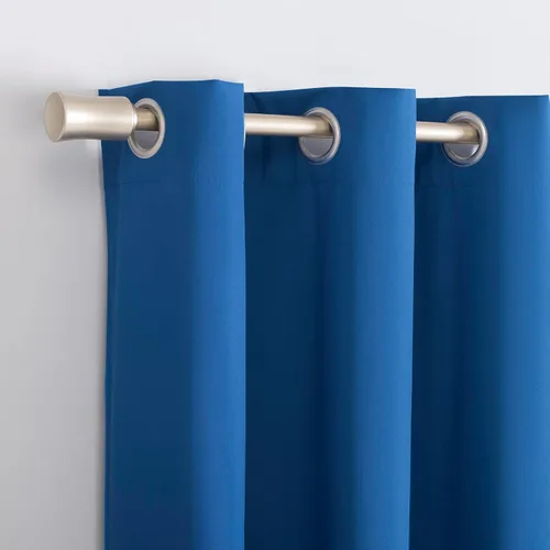 Miniatura 3 de Sun Zero Halton Bright Vibes Panel de Cortina Opaca Total con Ojales, 40" x 63", Azul Clásico