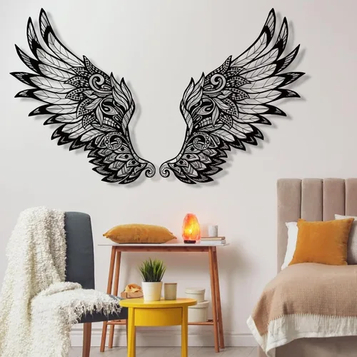Miniatura 2 de Decoración de pared de alas de ángel de metal, decoración de pared de alas de ángel grandes, ángel de la guarda, escultura de pared de ángel, alas
