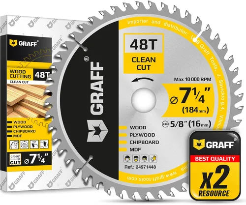 Miniatura 18 de GRAFF Hoja de sierra circular de 4-1/2 pulgadas, hoja de sierra para amoladora de 24 dientes para madera, madera contrachapada, paneles de yeso