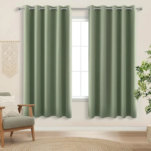 Miniatura 130 de Cortinas opacas de 72 pulgadas extra anchas para dormitorio, puerta corrediza de vidrio y patio, 2 paneles con ojales para oscurecer ventana grande