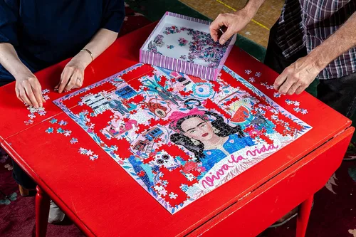 Miniatura 6 de eeBoo: Piece and Love Viva la Vida Frida Kahlo - Rompecabezas cuadrado de 1000 piezas para adultos, rompecabezas para adultos y familias, piezas