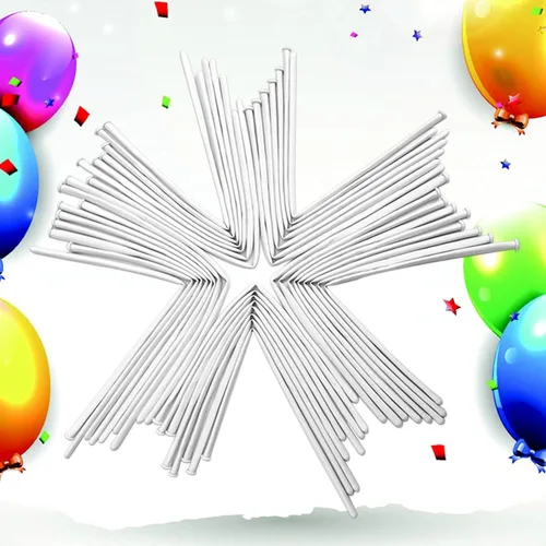 Miniatura 3 de 100 piezas 260 globos blancos largos para guirnalda de globos, globos de látex delgados para modelar animales, globos de torsión para decoraciones